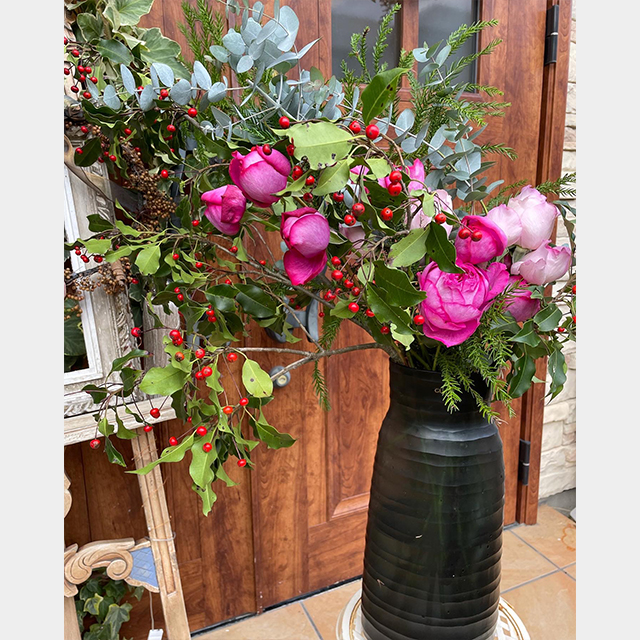ヨーロピアン装花とGUAXS 花器トールセット - English Garden jardin 